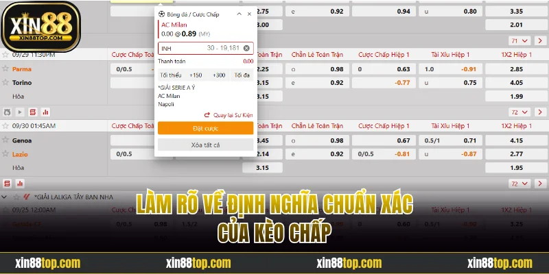 Làm rõ về định nghĩa chuẩn xác của kèo chấp