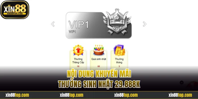Nội dung khuyến mãi thưởng sinh nhật 29888K